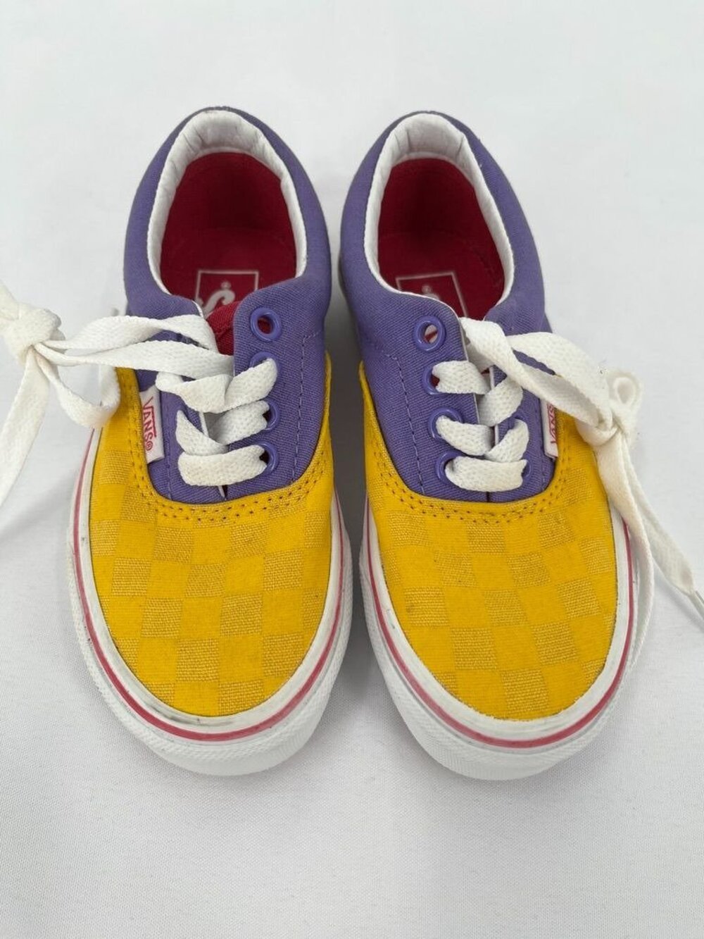 Vans Kids Color Block Authentic Lace Up Shoes  Multicolor Checkerboard Size 10.5